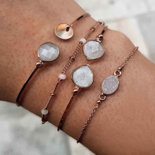 jonc Dual Stones or rose