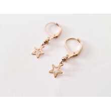Mini boucles d'oreilles Étoile or rose