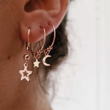 Mini boucles d'oreilles Étoile or rose
