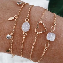 Bracelet paillette or