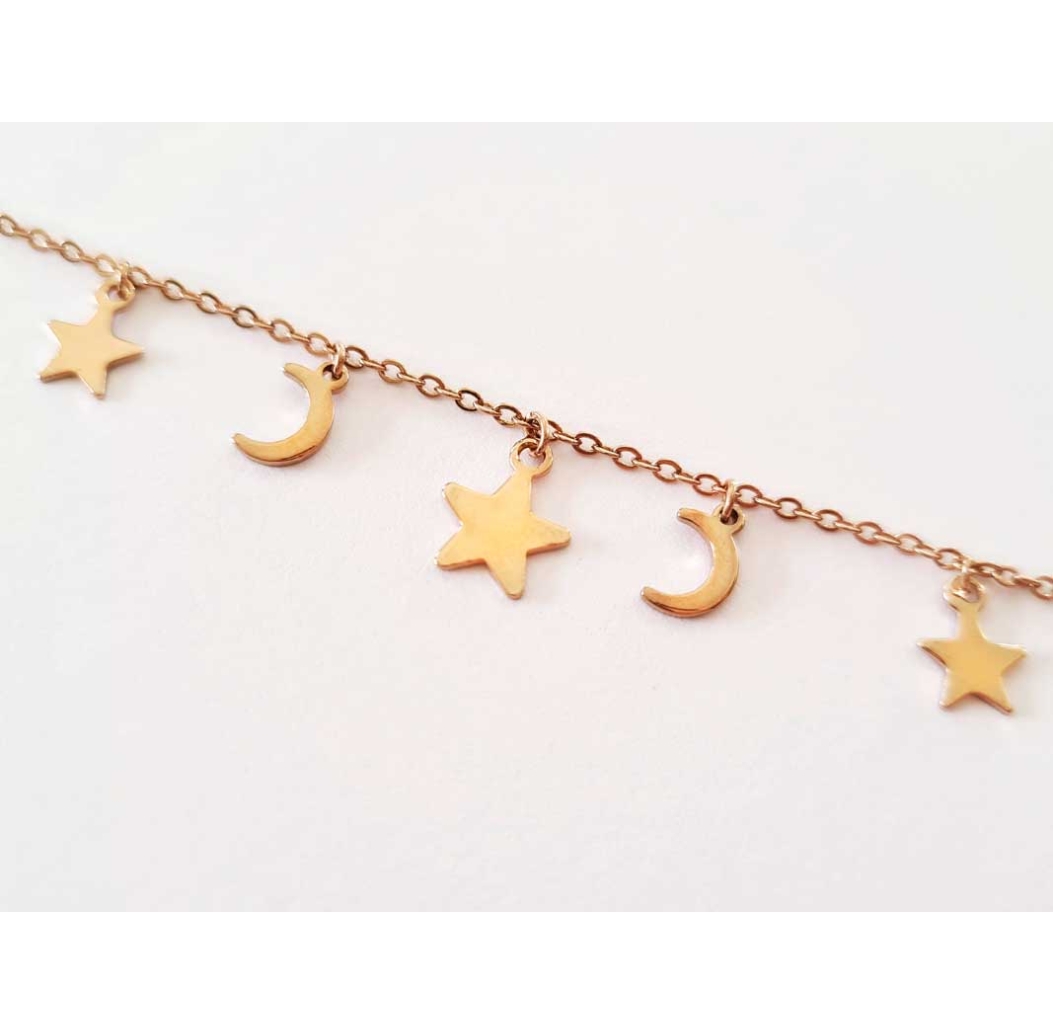 Bracelet Céleste or rose