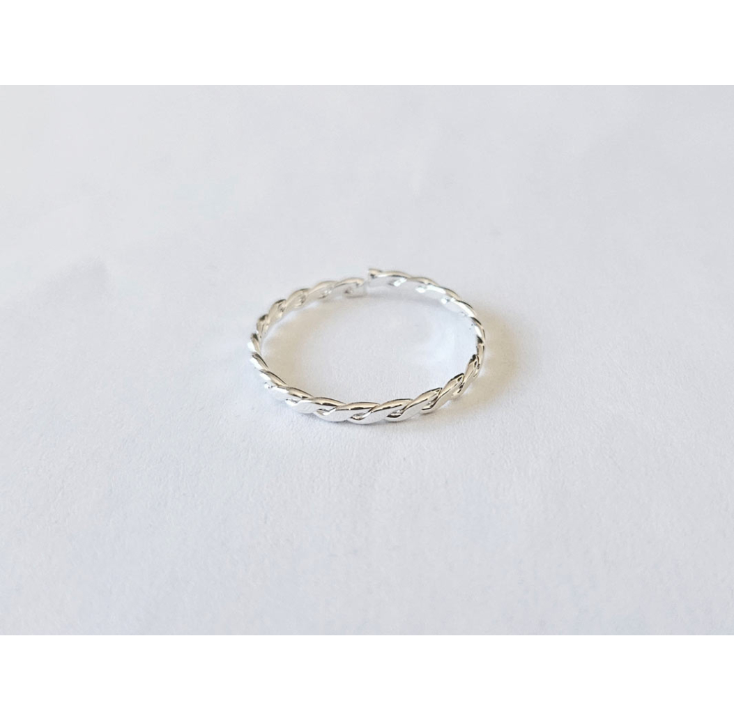 Bague Tresse argent
