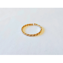 Bague Tresse or rose