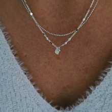 Collier love argent