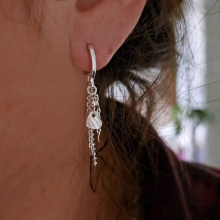Boucles d'oreilles love argent
