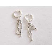 Boucles d'oreilles love argent