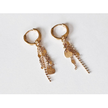 Boucles d'oreilles love or rose