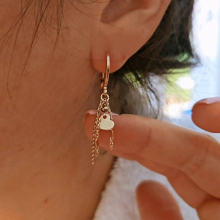 Boucles d'oreilles love or rose