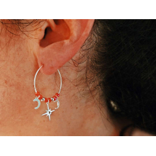 Boucles d'oreilles créoles Constellation or petites