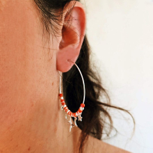 Boucles d'oreilles créoles Constellation argent