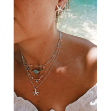 Collier Starfish argent
