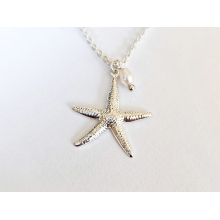 Collier Starfish argent